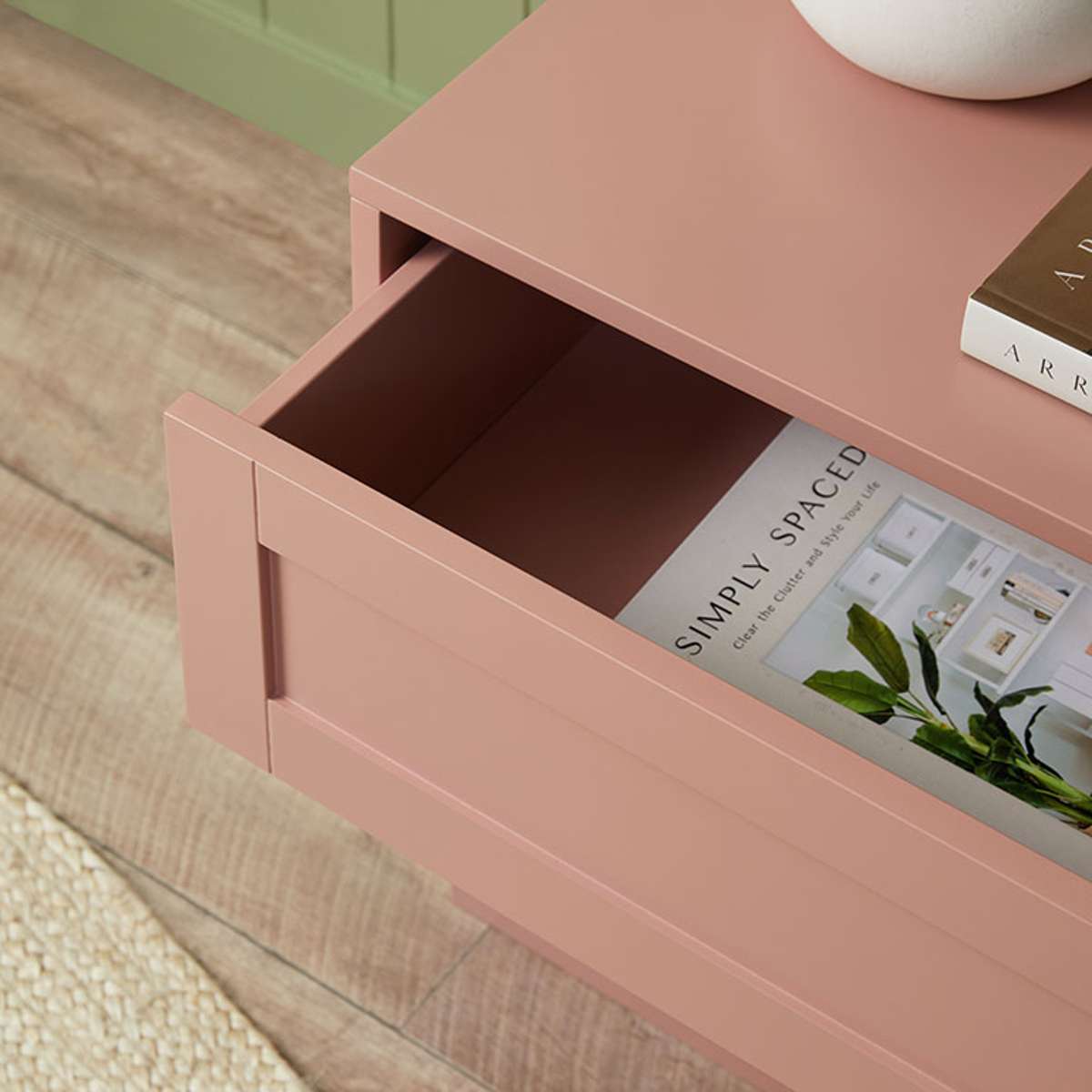 Eros Bedside Table - Pink - Mocka New Zealand