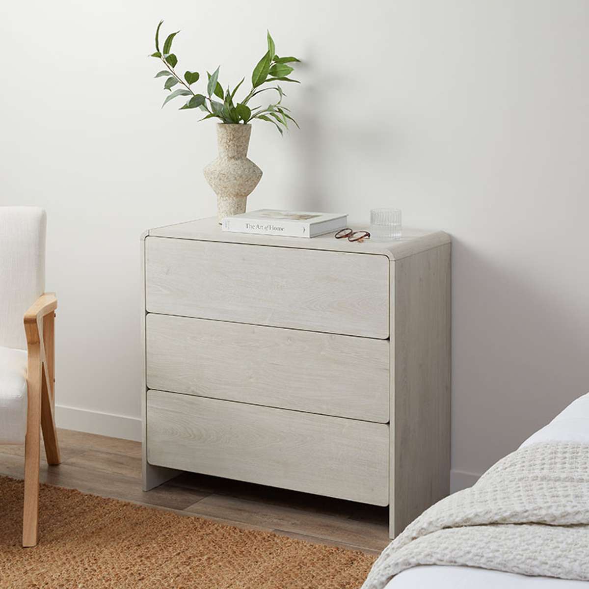 Owen Three Drawer - Cream - Mocka New Zealand