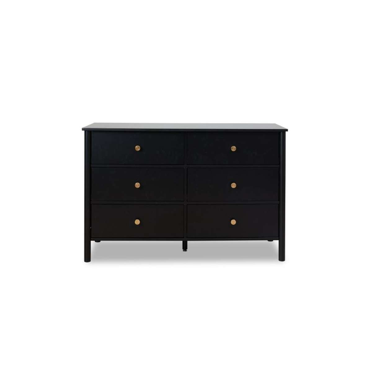 Delaney Six Drawer - Black - Mocka New Zealand
