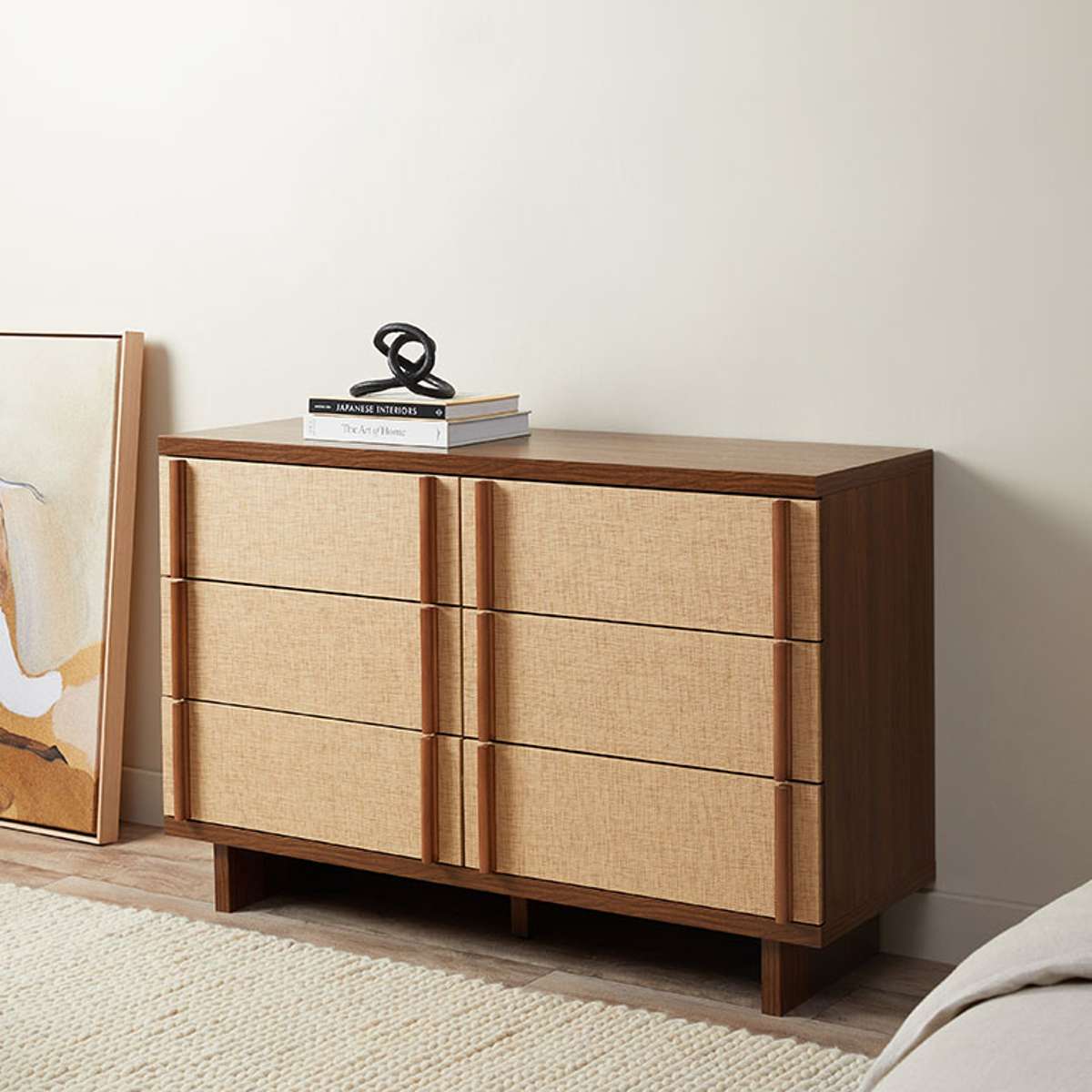 Minato Textured Six Drawer - Walnut - Mocka New Zealand