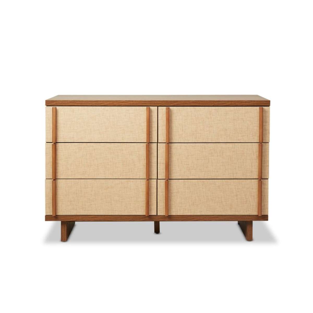 Minato Textured Six Drawer - Walnut - Mocka New Zealand