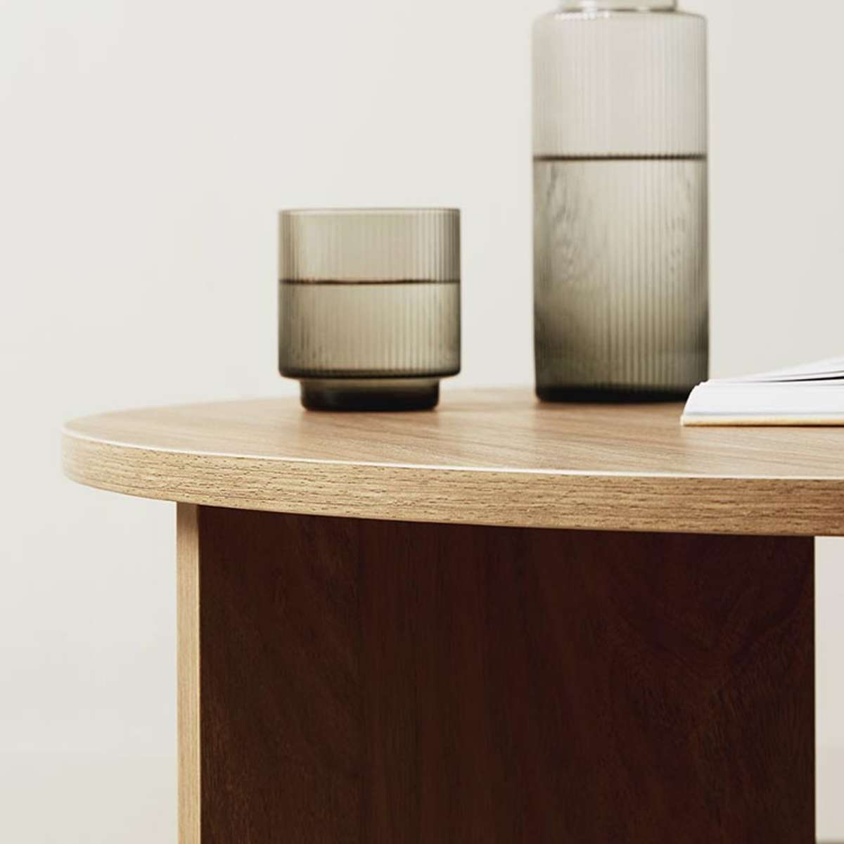 Tove Curved Leg Coffee Table - Pecan - Mocka New Zealand