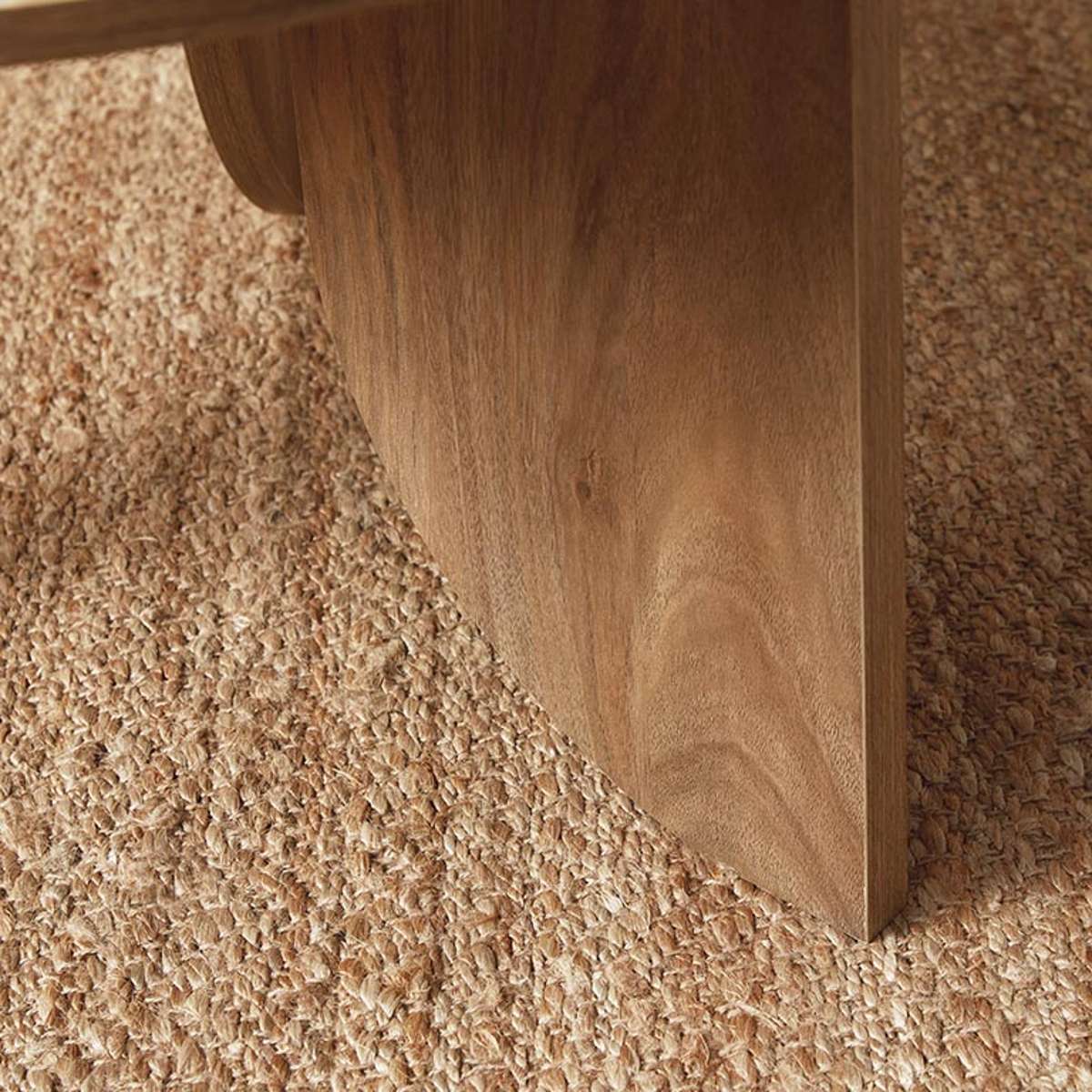 Tove Curved Leg Coffee Table - Pecan - Mocka New Zealand