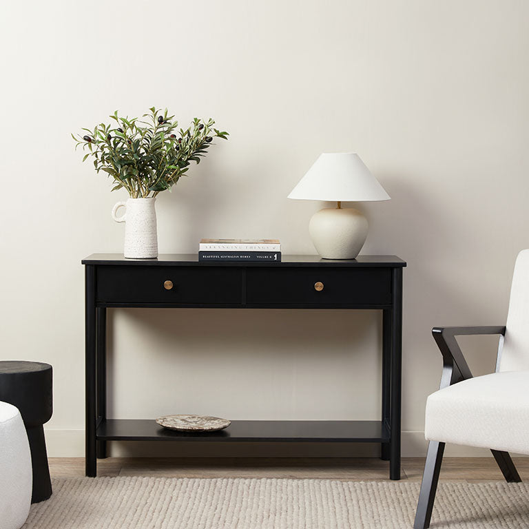 Delaney Console Table - Black - Mocka New Zealand