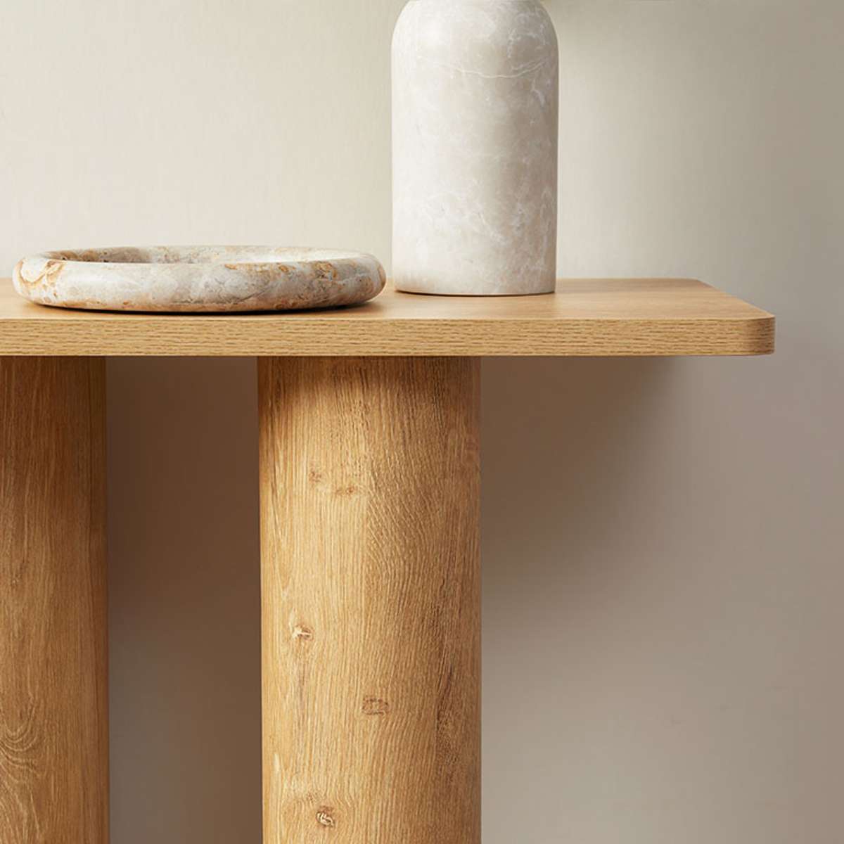 Otis Chunky Leg Console Table - Natural - Mocka New Zealand