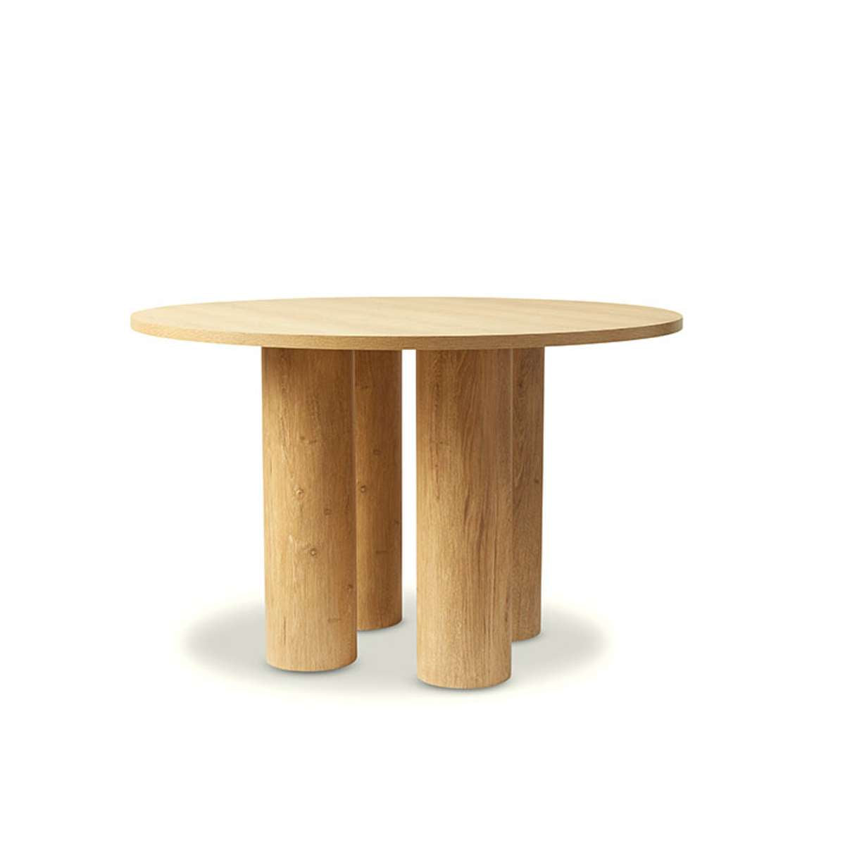 Otis Round Four Seater Dining Table - Natural - Mocka New Zealand