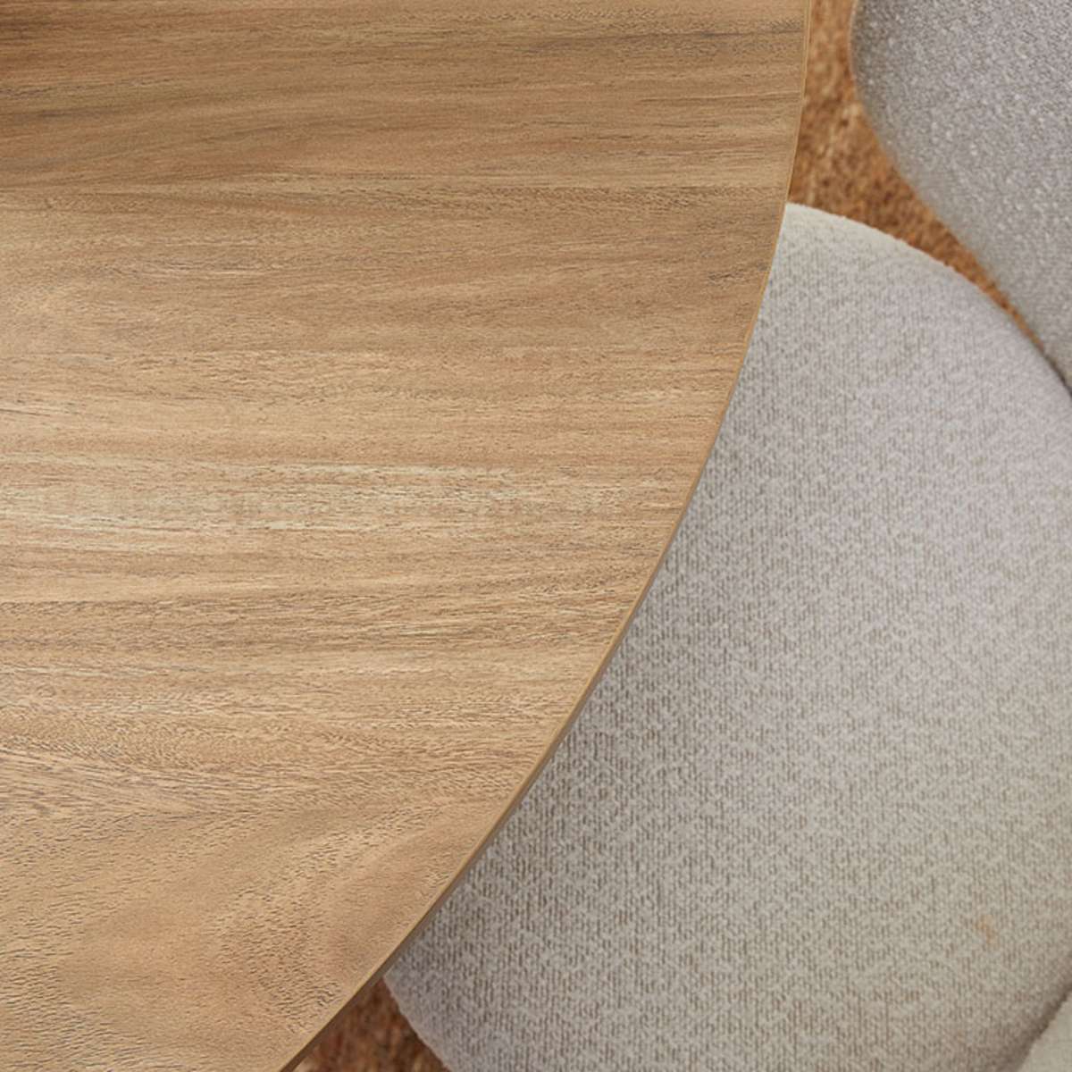 Otis Round Four Seater Dining Table - Pecan - Mocka New Zealand