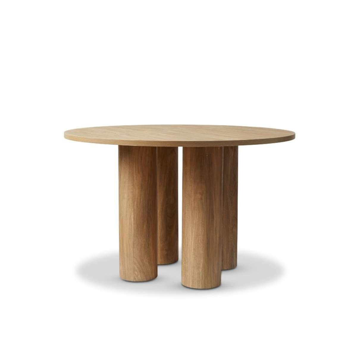 Otis Round Four Seater Dining Table - Pecan - Mocka New Zealand