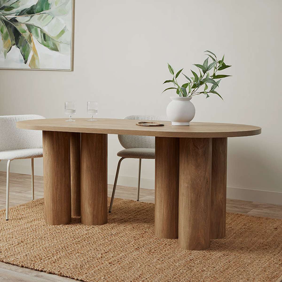 Otis Six Seater Dining Table - Pecan - Mocka New Zealand