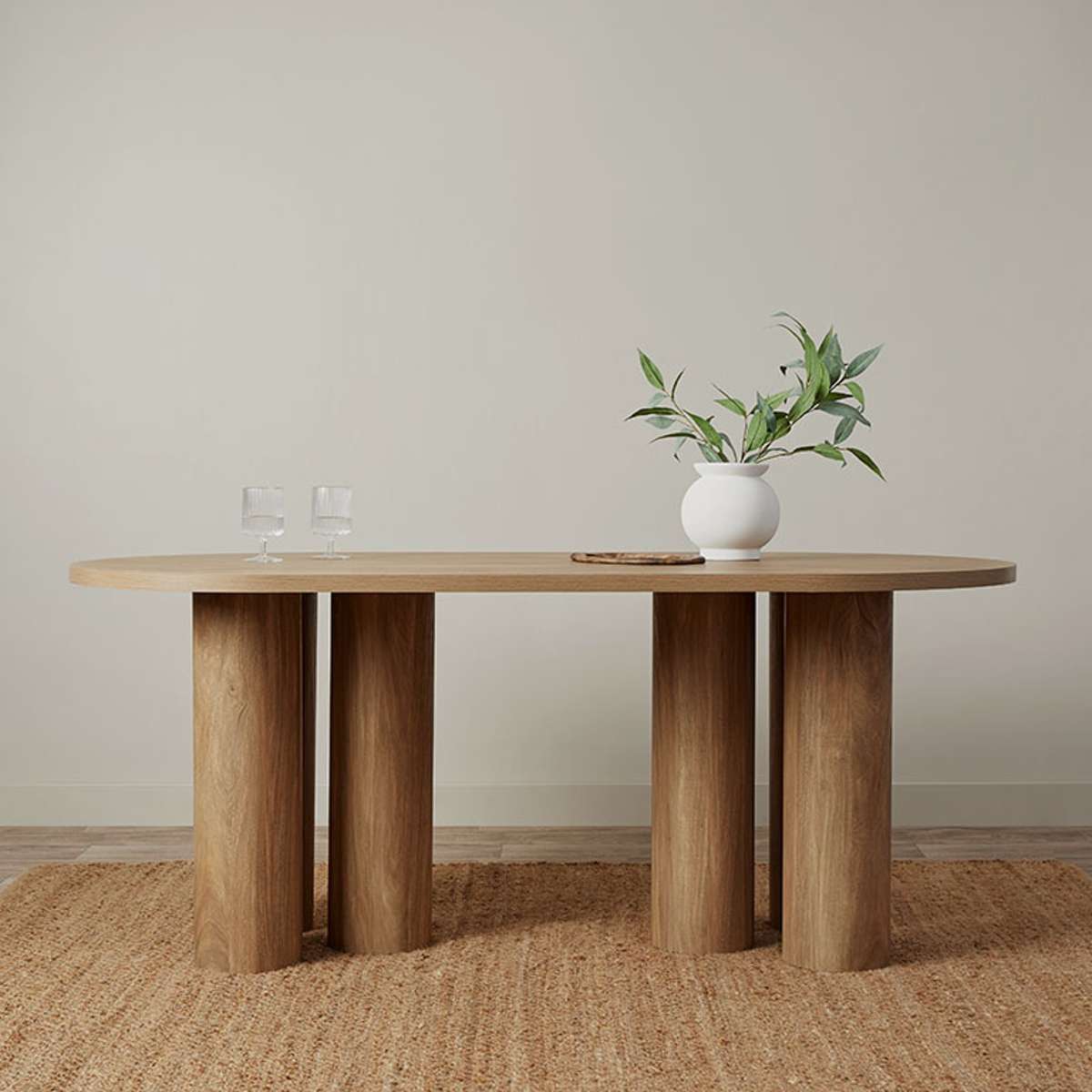 Otis Six Seater Dining Table - Pecan - Mocka New Zealand