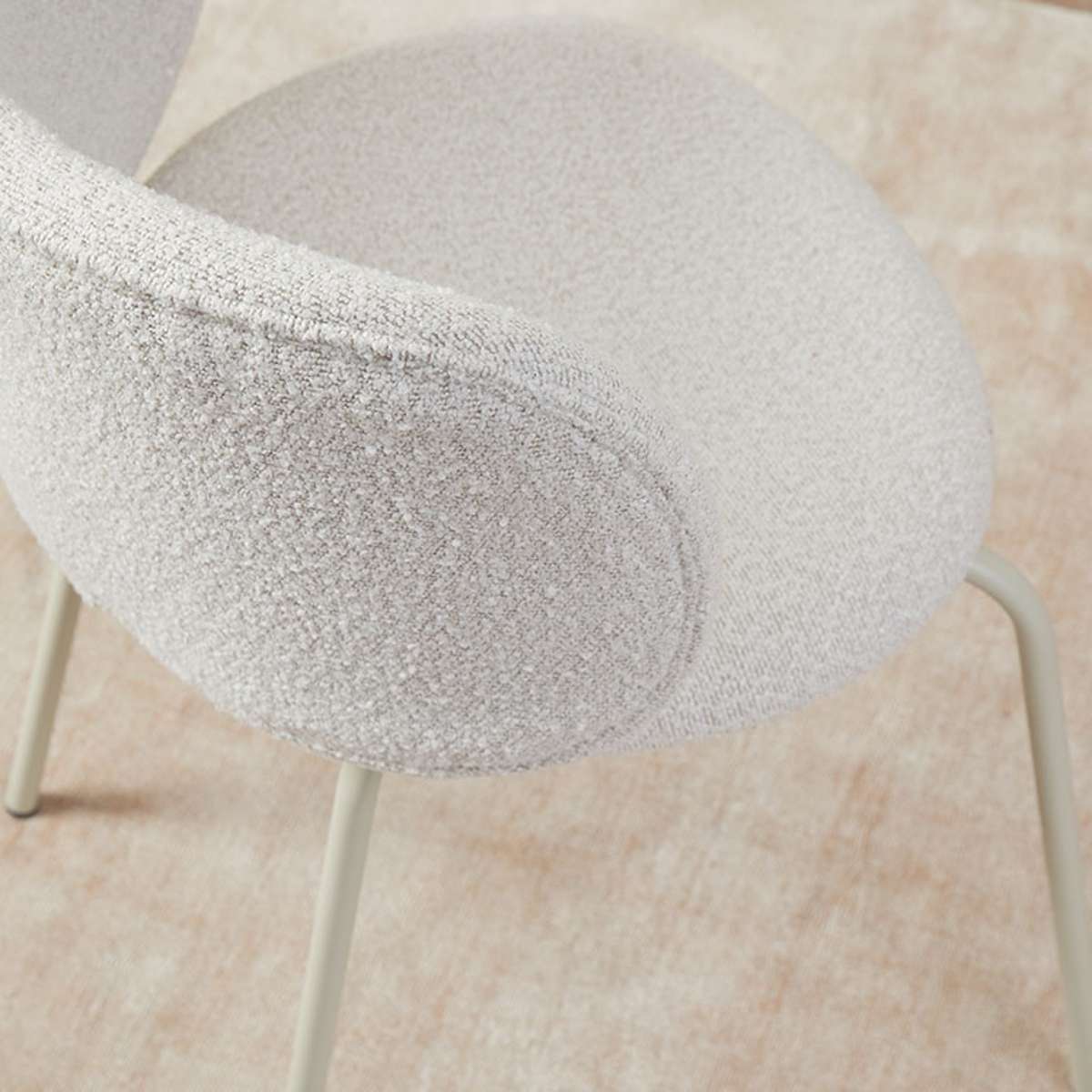 Willa Curved Dining Chair - Set of Two - Cream - Mocka New Zealand