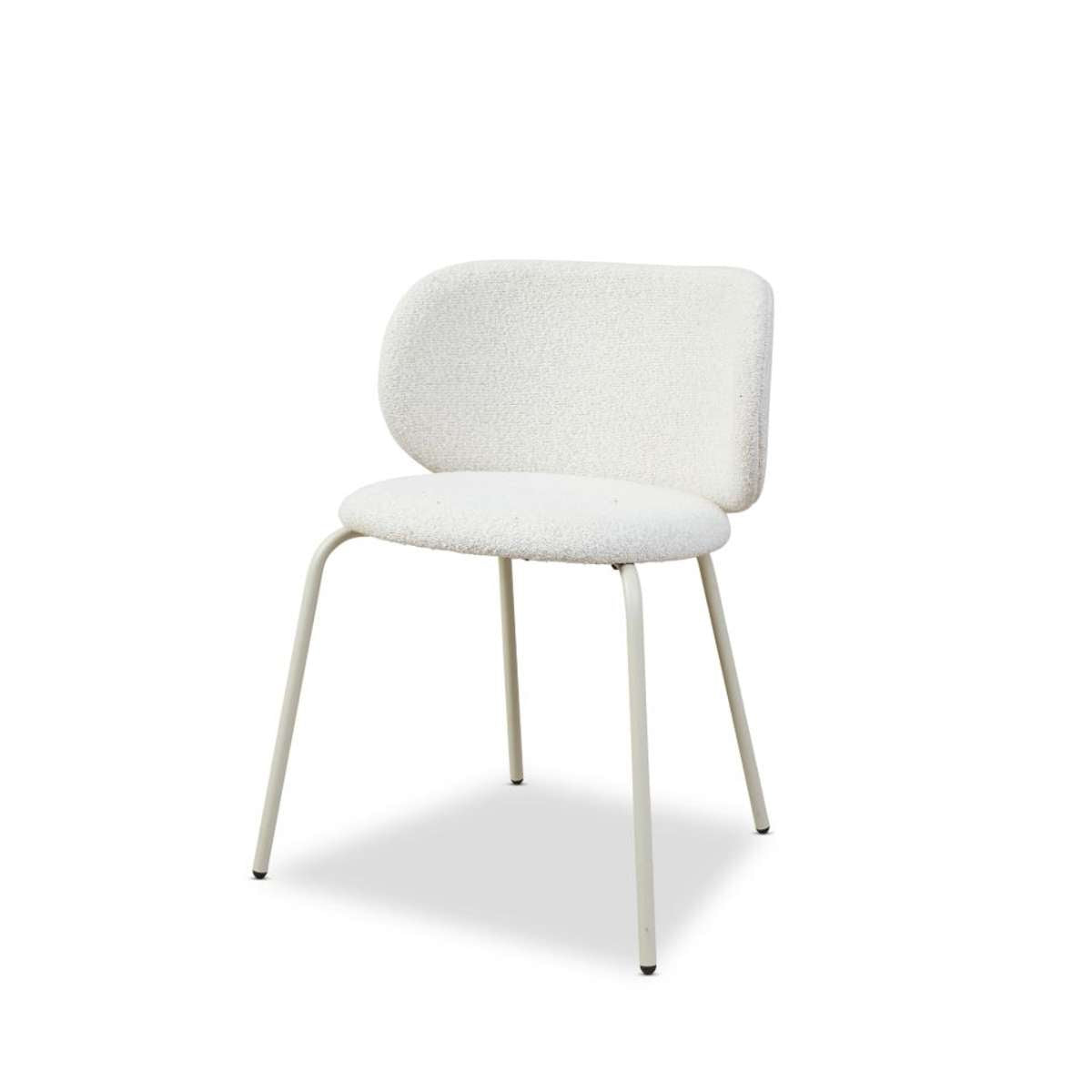 Willa Curved Dining Chair - Set of Two - Cream - Mocka New Zealand