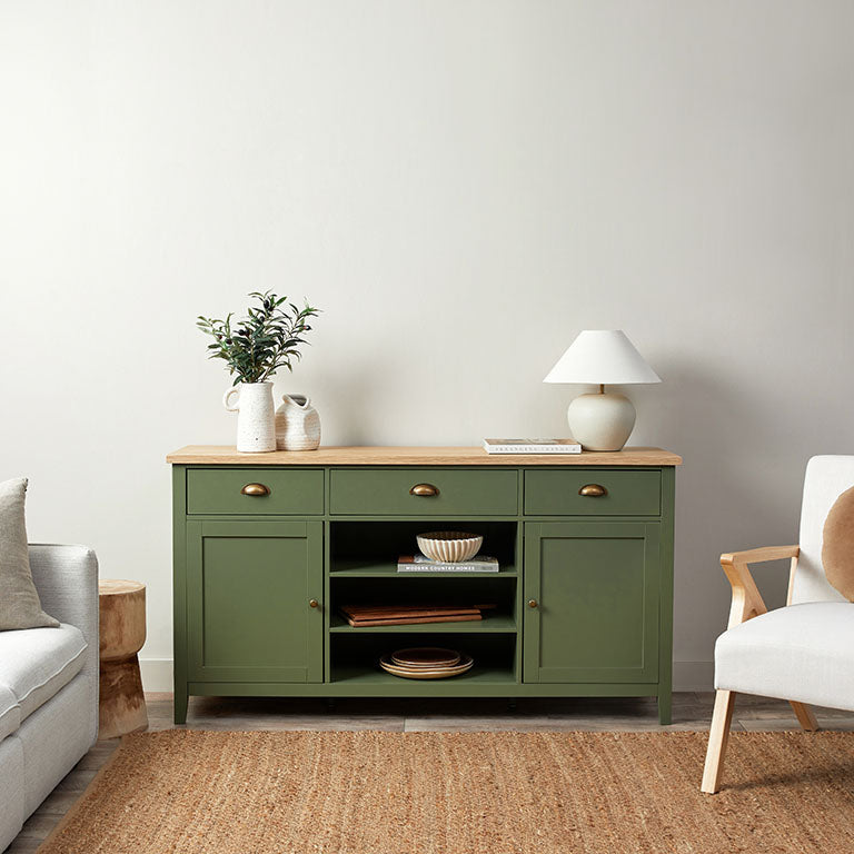 Hastings Buffet - Olive Green/Natural - Mocka New Zealand