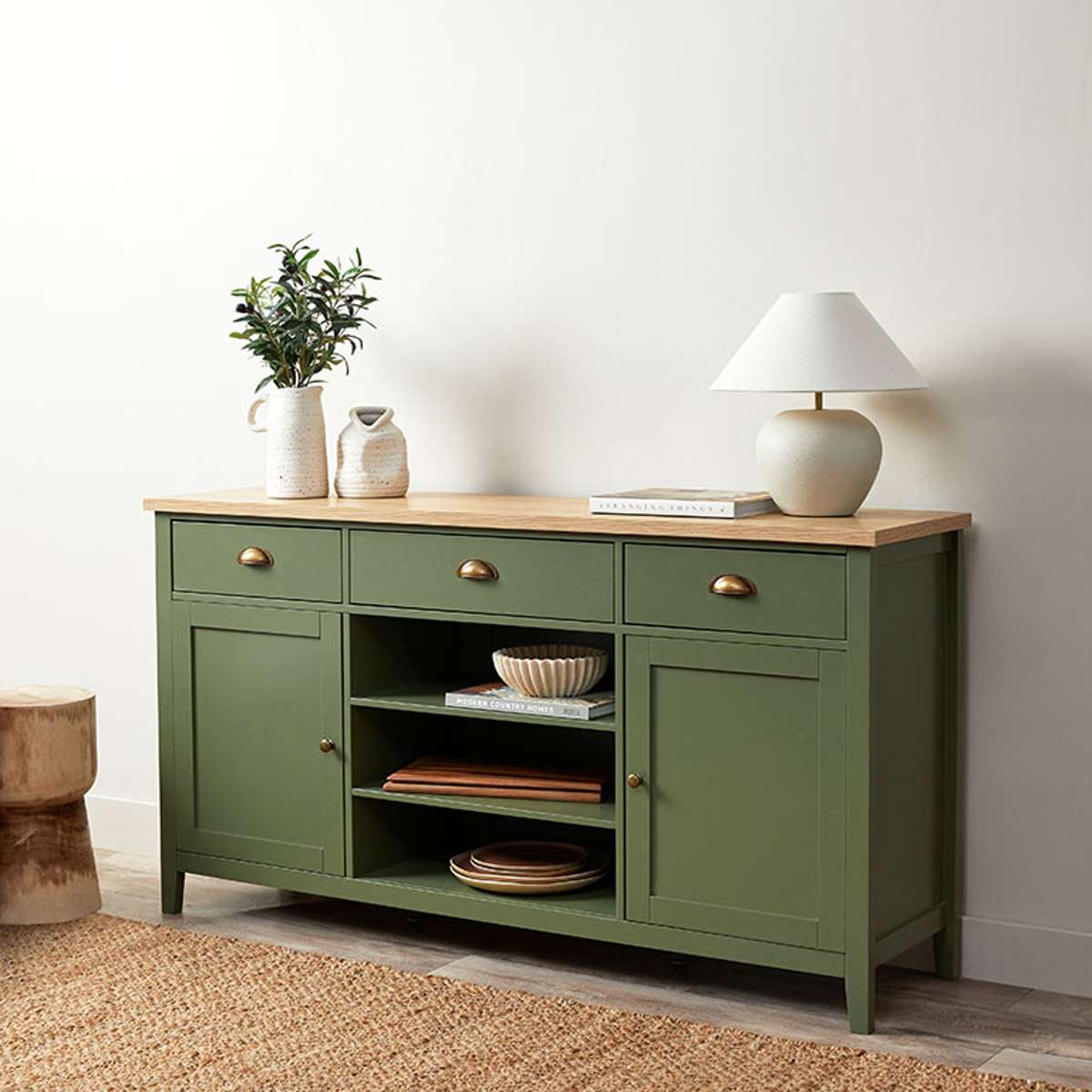 Hastings Buffet - Olive Green/Natural - Mocka New Zealand