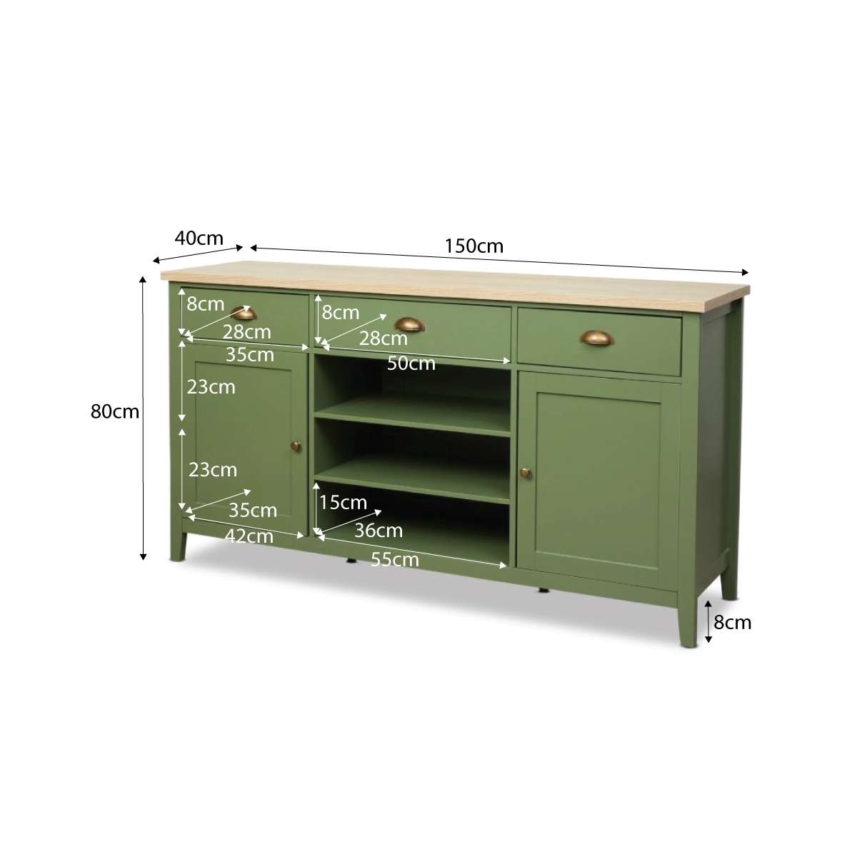 Hastings Buffet - Olive Green/Natural - Mocka New Zealand
