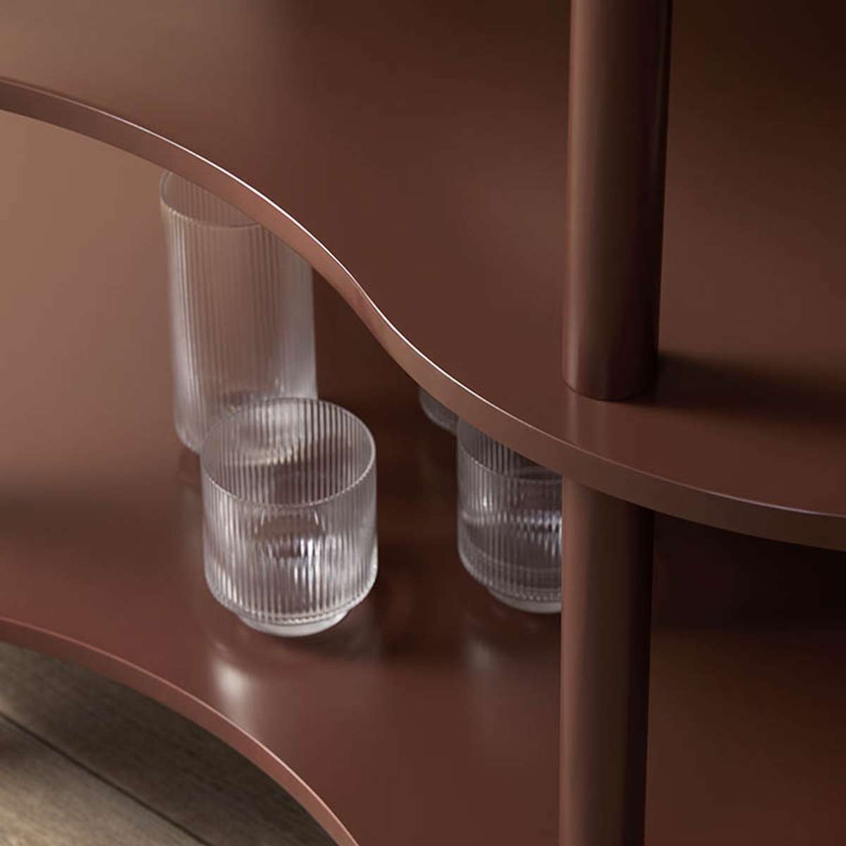 Wavey Low Three Shelf - Chocolate - Mocka New Zealand