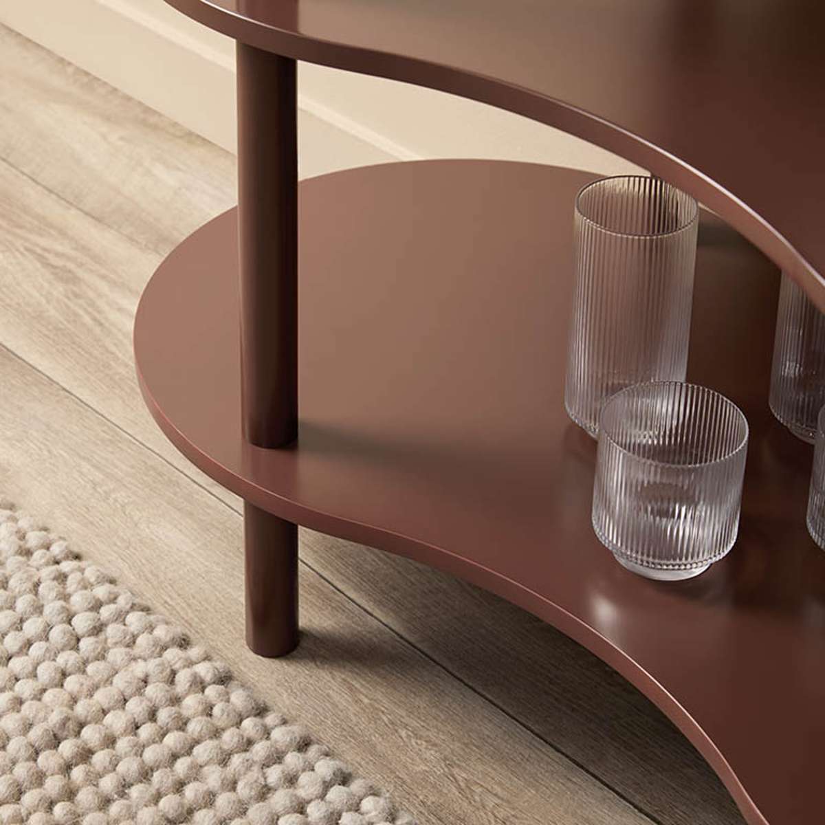 Wavey Low Three Shelf - Chocolate - Mocka New Zealand