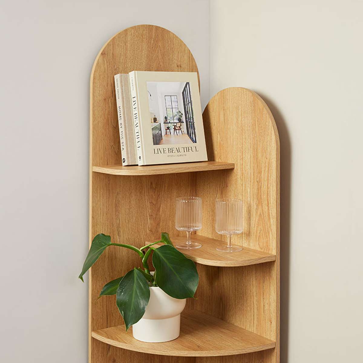 Arched Corner Shelves - Mocka New Zealand