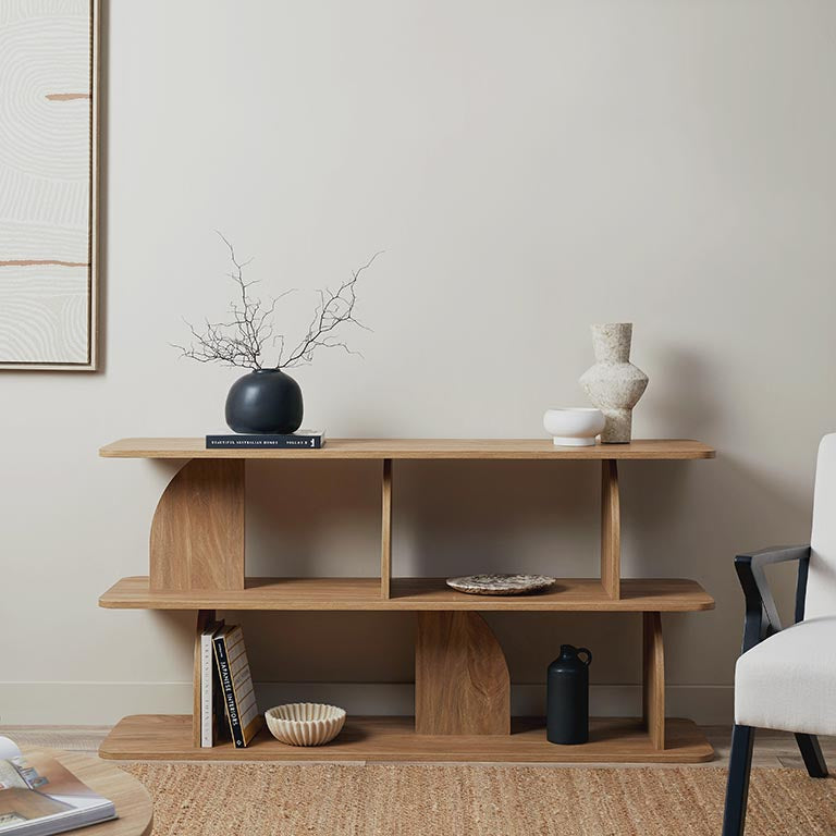 Tove Low Shelf - Pecan - Mocka New Zealand