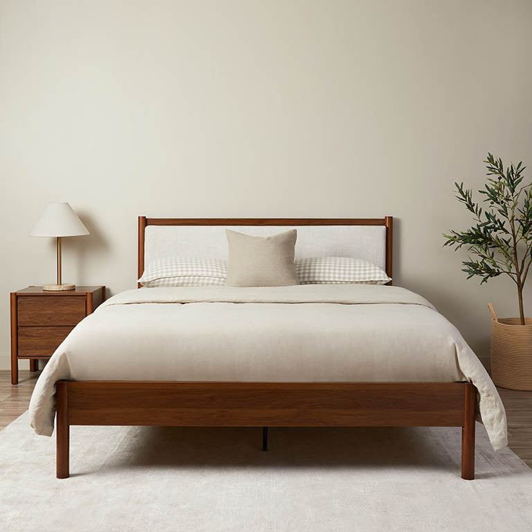 Blair Queen Bed - Walnut - Mocka New Zealand