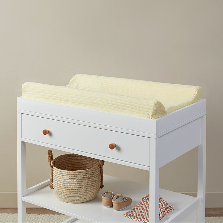 Mocka Cotton Change Mat Cover - Buttermilk - Mocka New Zealand