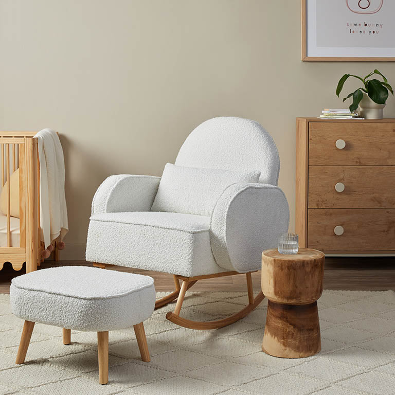 Side Rocking Stool Buddy Rocking Chair & Stool Bundle - Relax and Unwind | Mocka