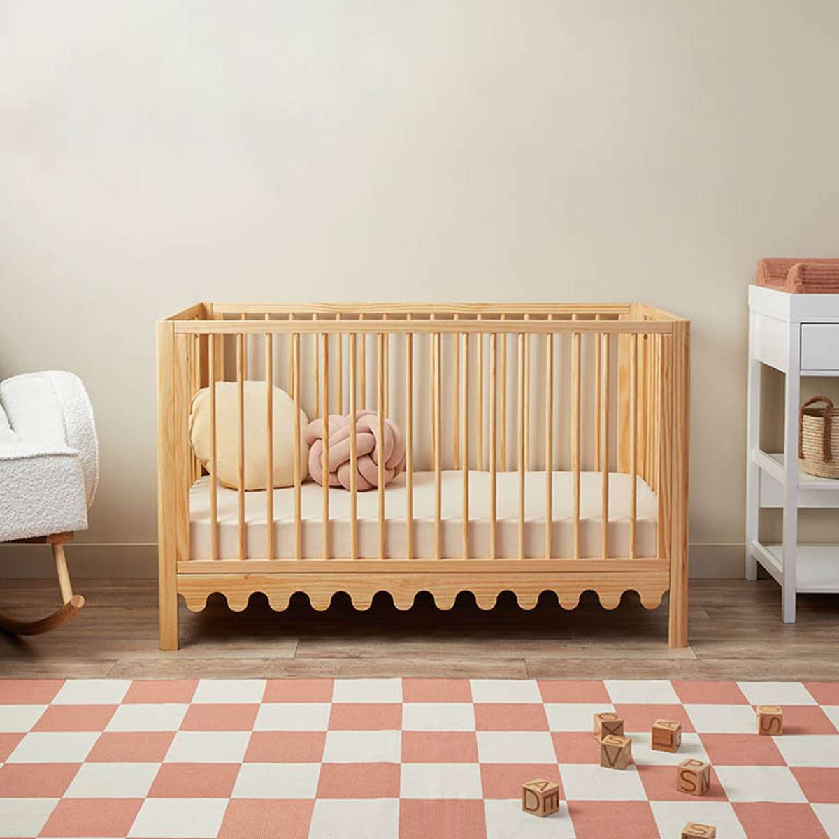 Kobie Checkerboard Rug - Rust - Mocka New Zealand