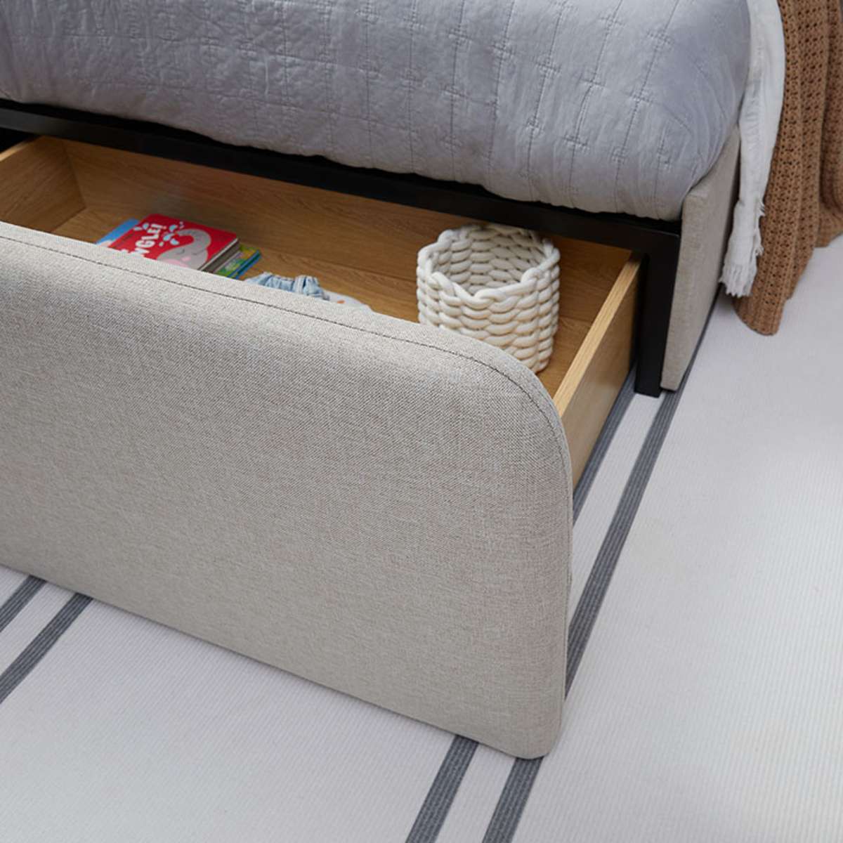 Sully Storage Single Bed - Natural - Mocka New Zealand