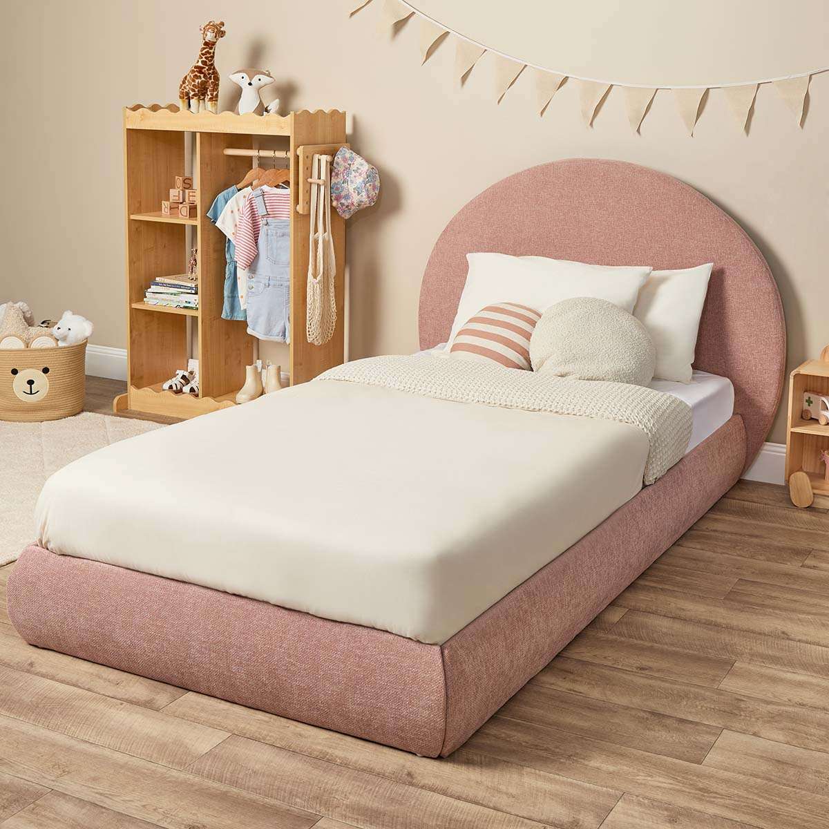 Arlo Arched King Single Bed - Dusty Pink - Mocka New Zealand