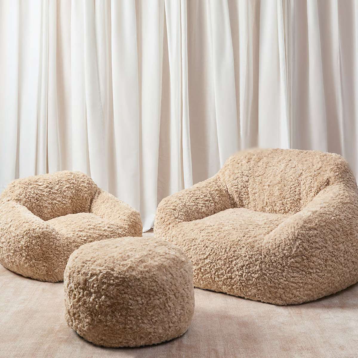 The Chill Foot Stool - Beige - Mocka New Zealand