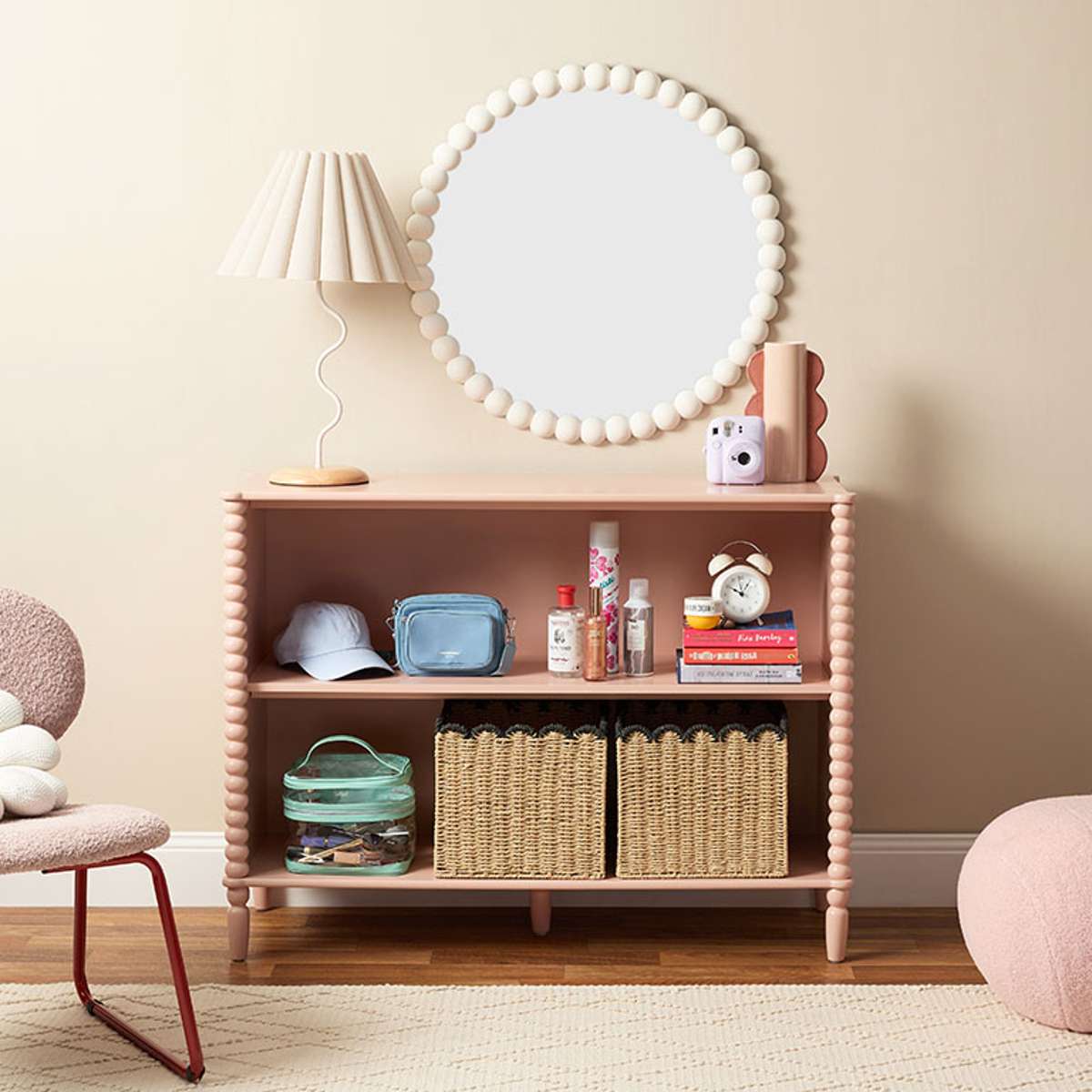 Scalloped Black Tip Cube Basket: Elegant Organisation | Mocka
