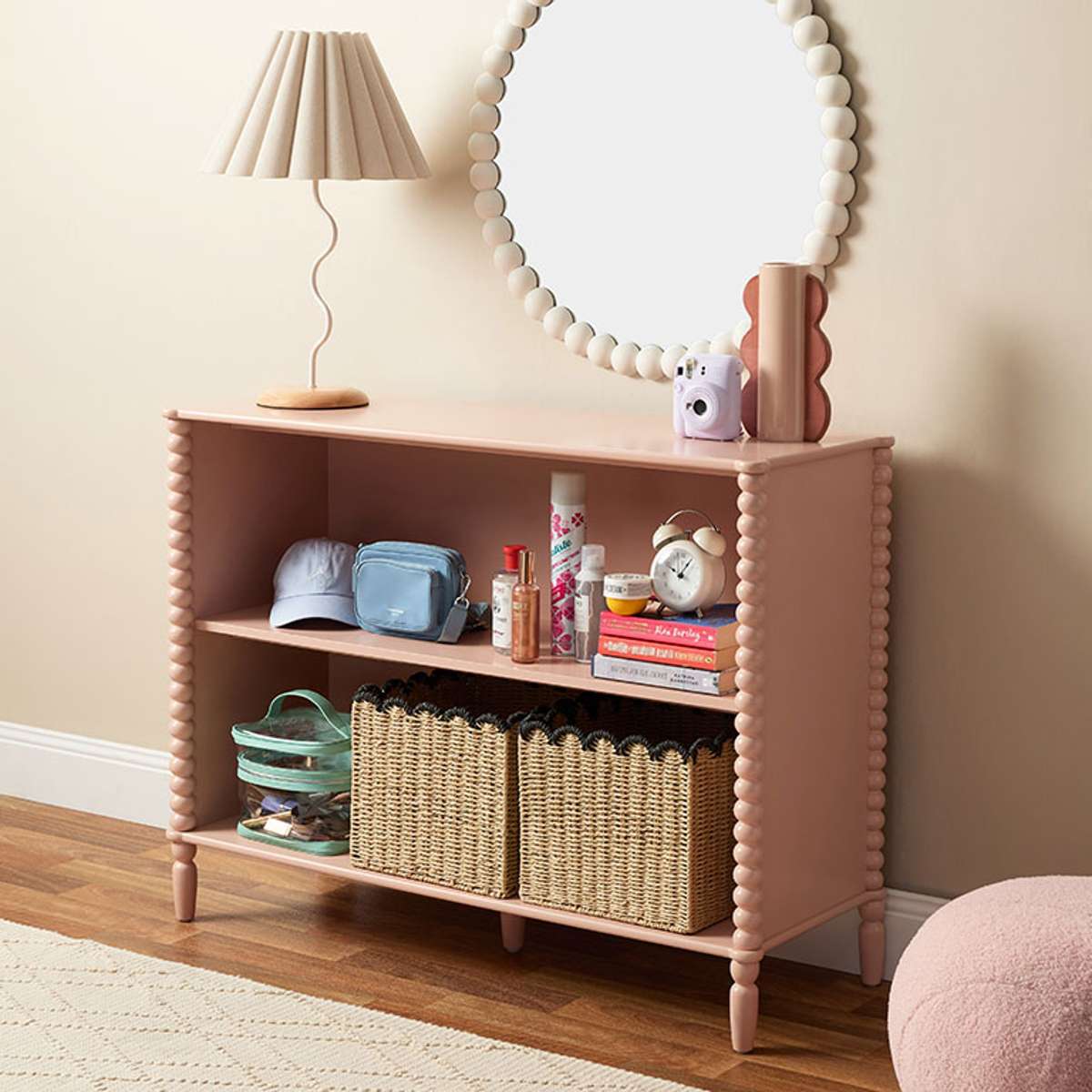 Betti Bobbin Low Bookcase - Pink - Mocka New Zealand