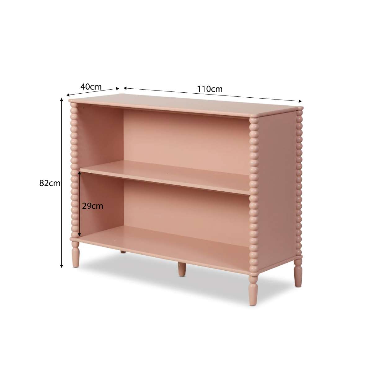 Betti Bobbin Low Bookcase - Pink - Mocka New Zealand