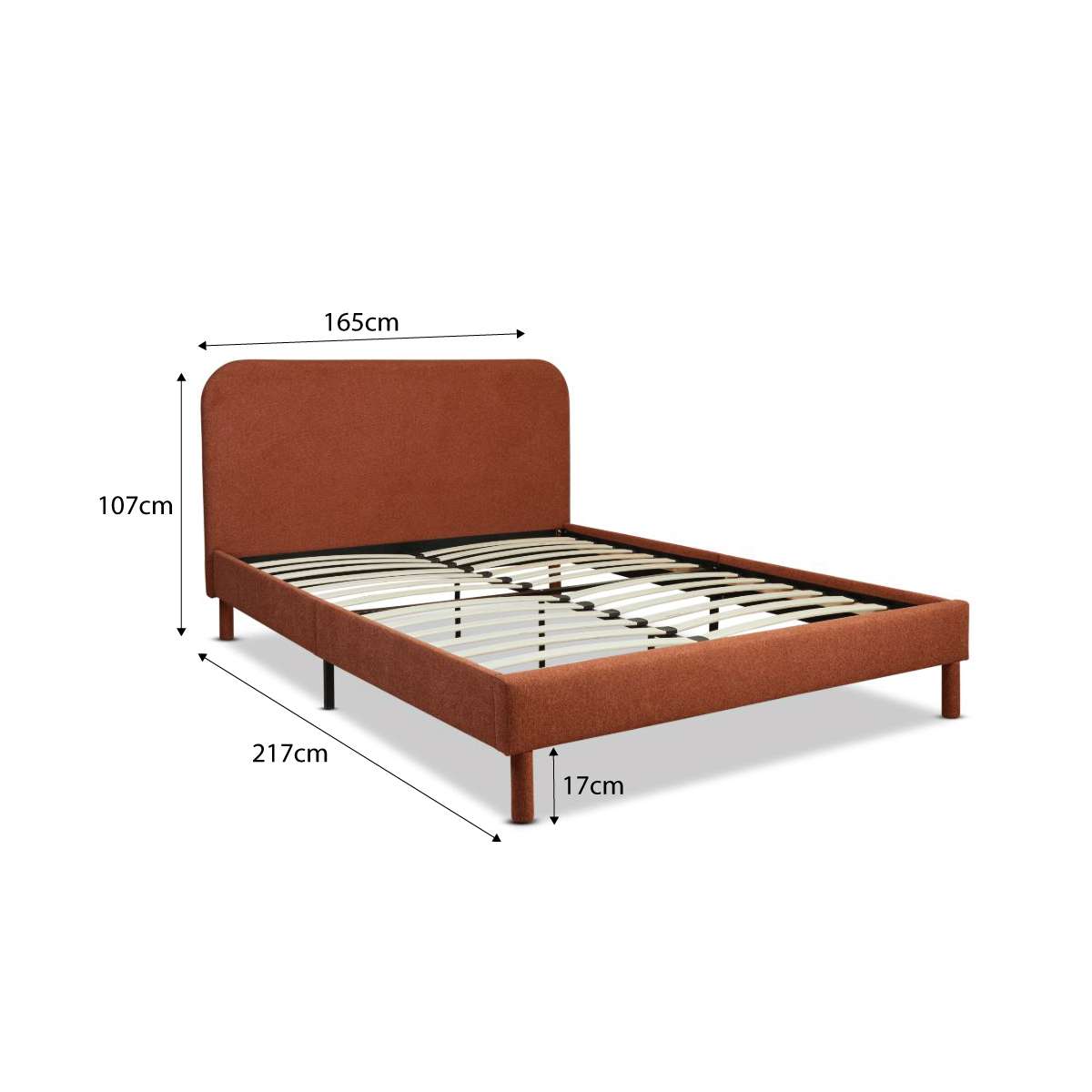 Melvin Queen Bed - Clay - Mocka New Zealand