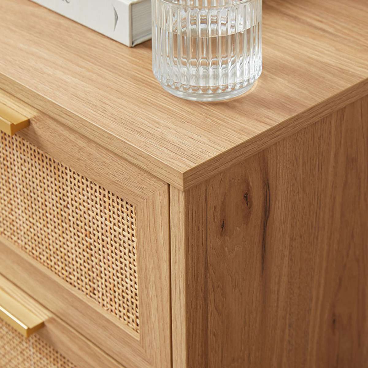 Noosa Rattan Bedside Table - Natural - Mocka New Zealand