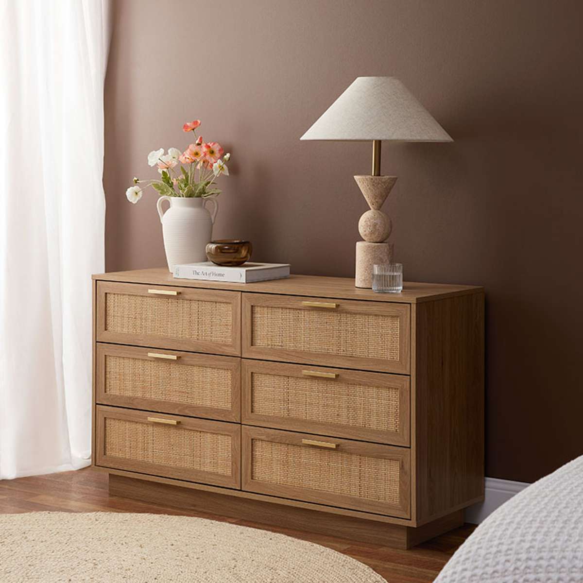 Noosa Rattan Six Drawer - Natural - Mocka New Zealand