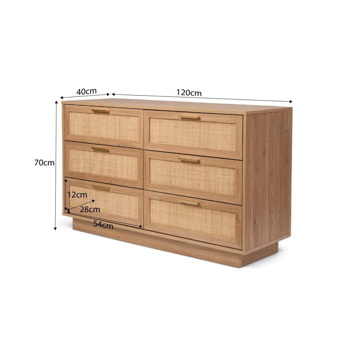 Noosa Rattan Six Drawer - Natural - Mocka New Zealand