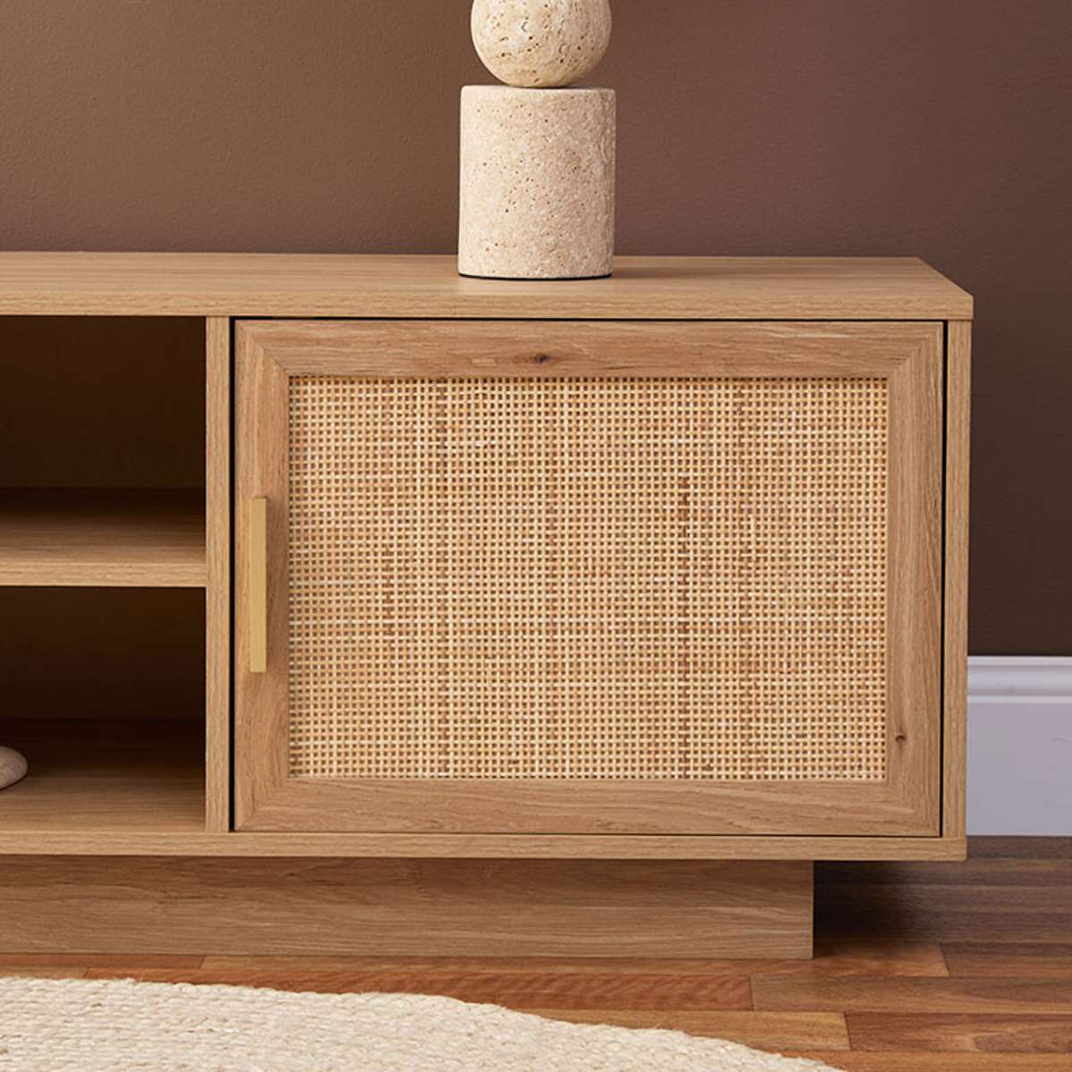 Noosa Rattan Entertainment Unit - Natural - Mocka New Zealand