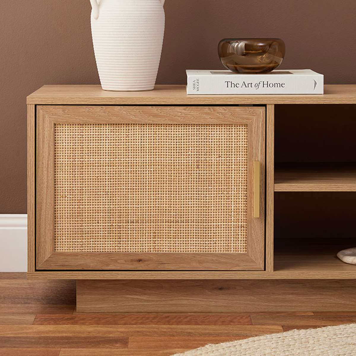 Noosa Rattan Entertainment Unit - Natural - Mocka New Zealand