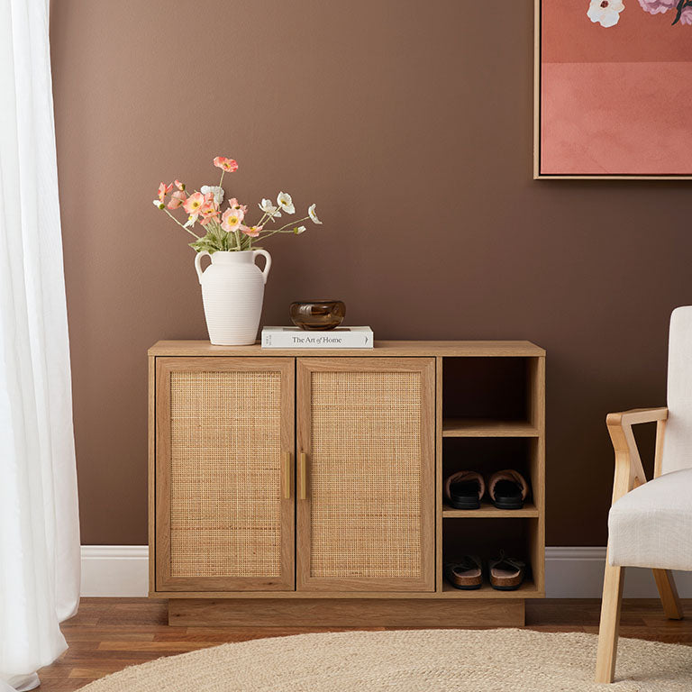 Noosa Rattan Shoe Cabinet - Natural - Mocka New Zealand