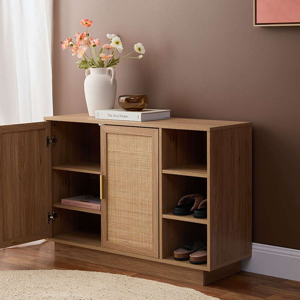 Noosa Rattan Shoe Cabinet - Natural - Mocka New Zealand