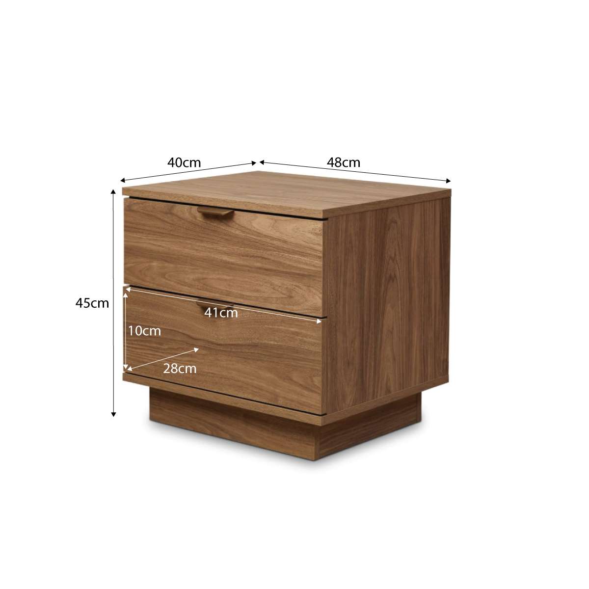 Maverick Bedside Table - Pecan - Mocka New Zealand