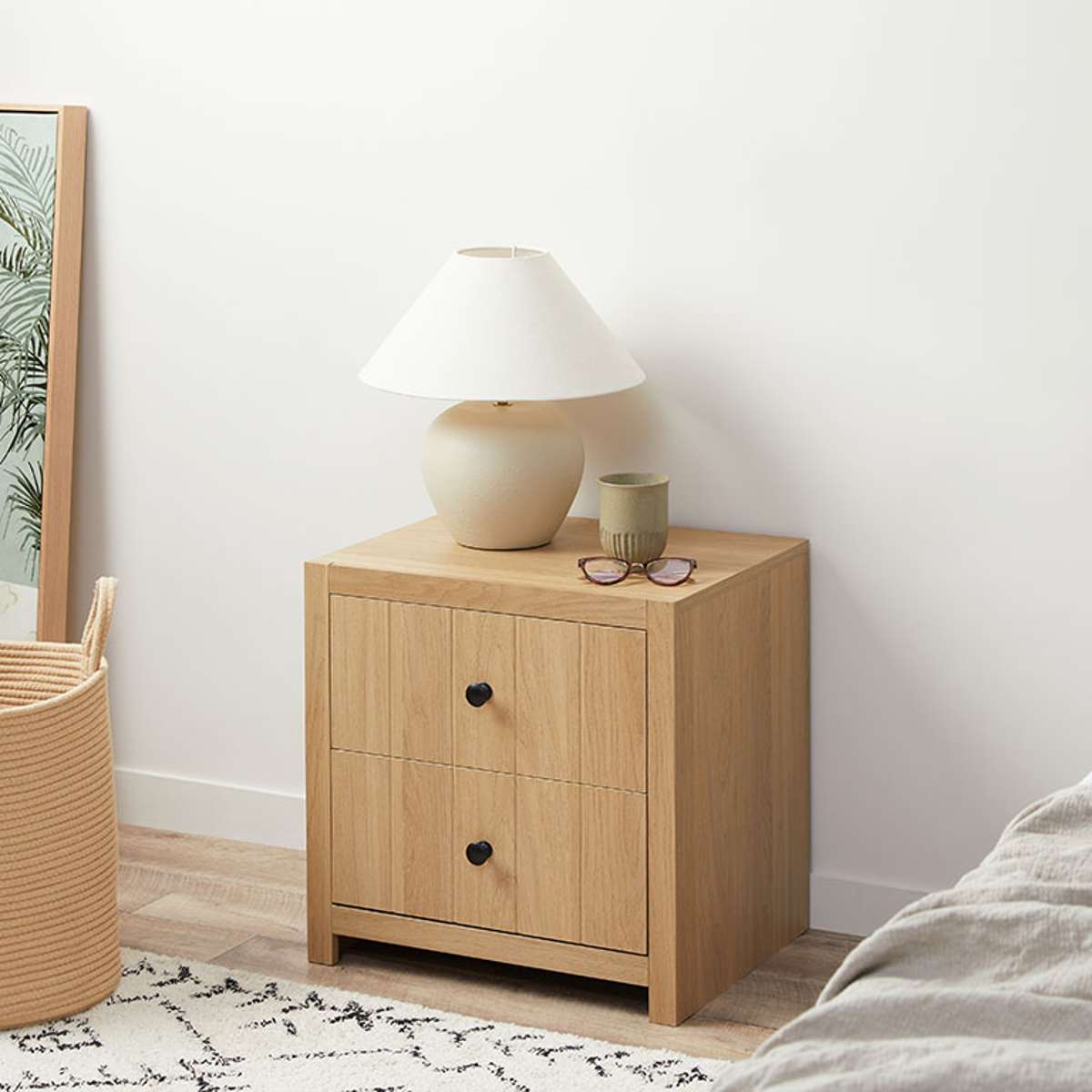 Portland Bedside Table - Natural - Mocka New Zealand