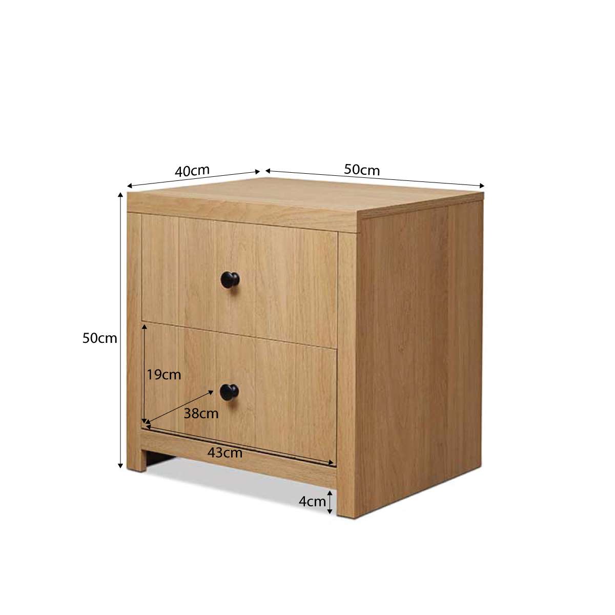 Portland Bedside Table - Natural - Mocka New Zealand