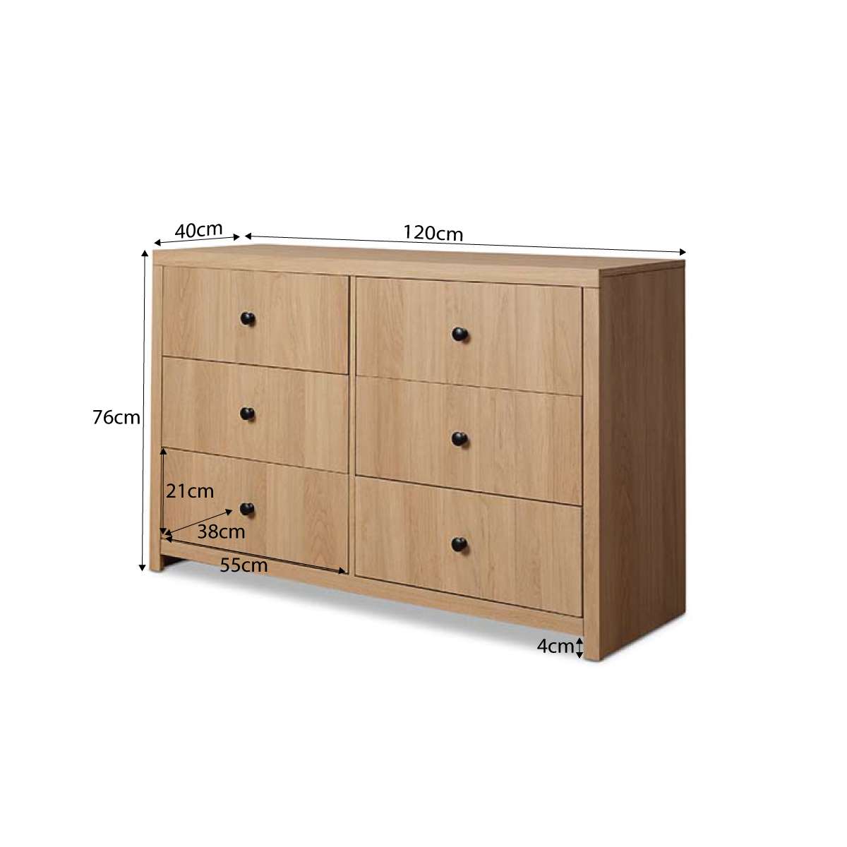 Portland Six Drawer - Natural - Mocka New Zealand