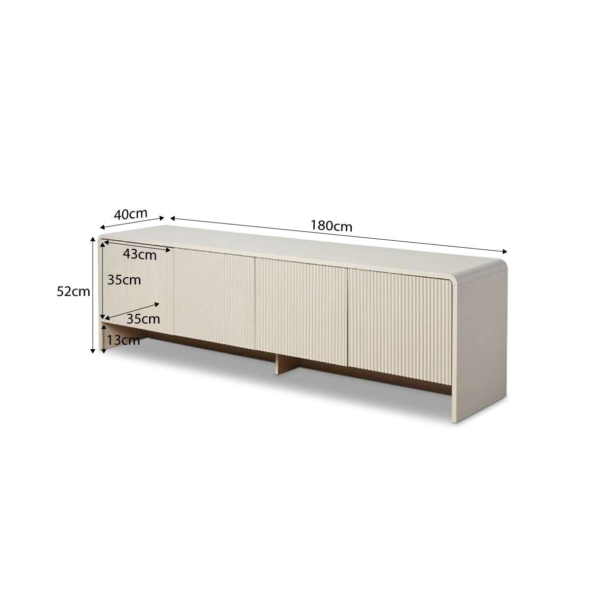 Majorca Entertainment Unit - Beige - Mocka New Zealand