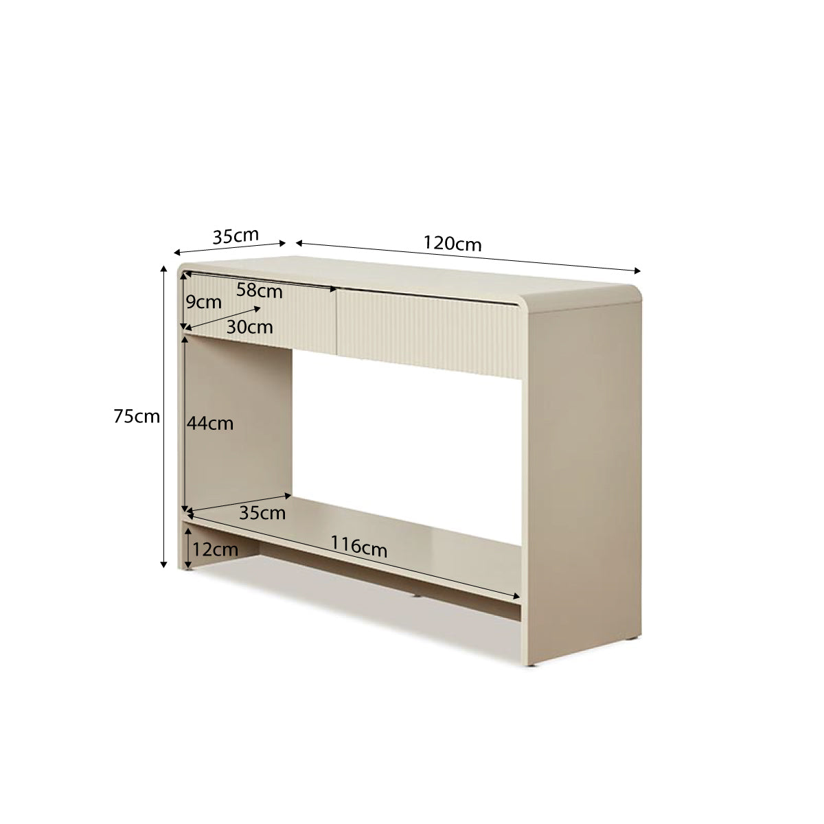 Majorca Console Table Beige – Practical & Stylish | Mocka