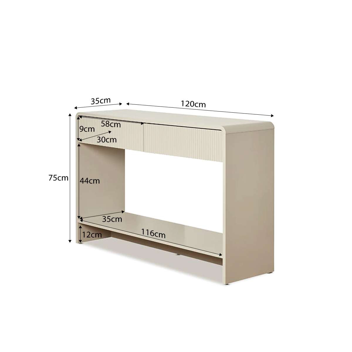 Majorca Console Table - Beige - Mocka New Zealand