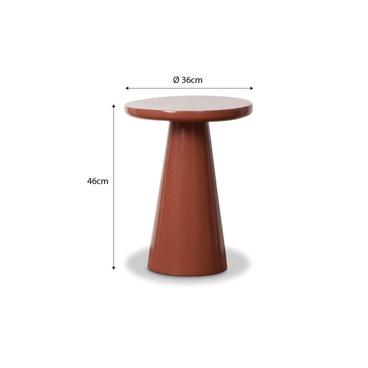 Leandro Outdoor Side Table - Clay Gloss Set of Two Bundle - Mocka New Zealand