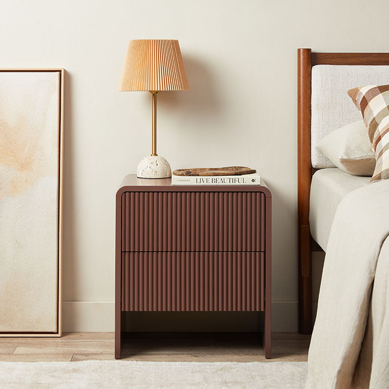 Majorca Bedside Table - Chocolate - Mocka New Zealand